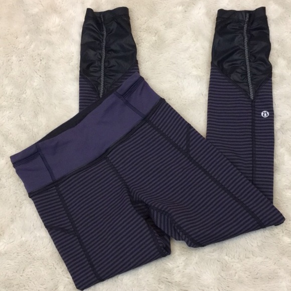 Lululemon Pace Queen Tight Stripe Cadet Blue 6 - Picture 2 of 15